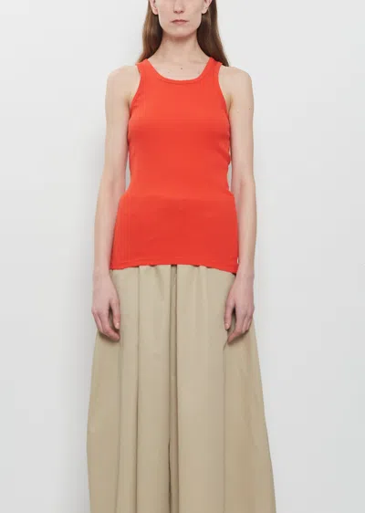 Meta Campania Collective Francis Cotton Ribbed Tank Top In Red
