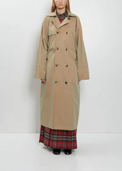 Meta Campania Collective Jasper Cotton Trench Coat In Sand