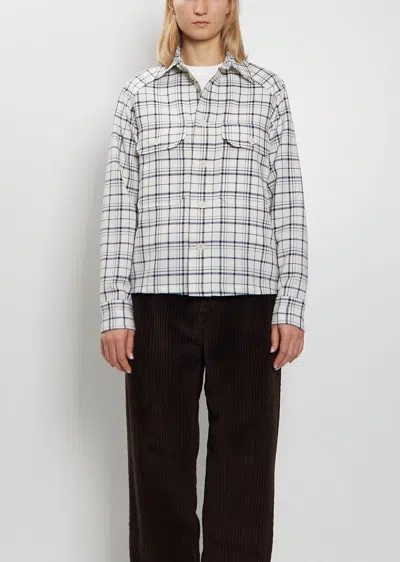 Meta Campania Collective Juergen Wool Check Overshirt In Multi