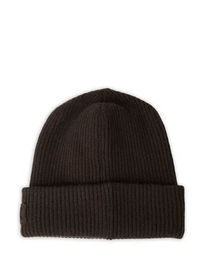 Meta Campania Collective Knitted Logo-patch Beanie In Brown