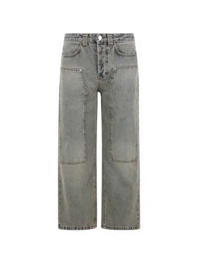 Meta Campania Collective Milton Panelled Straight-leg Jeans In Gray