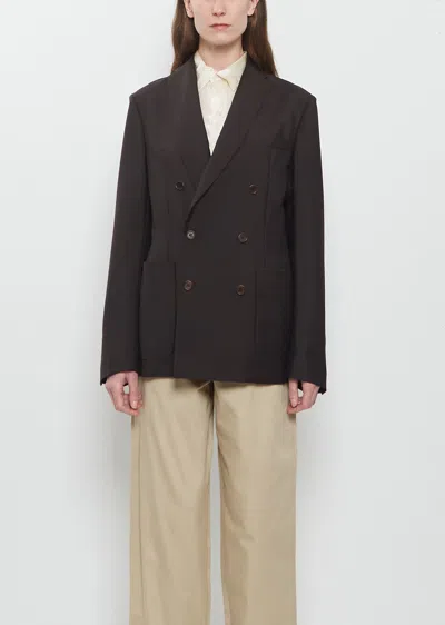 Meta Campania Collective Mohair Car Long Jacket In Brown