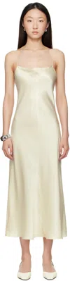 Meta Campania Collective Off-white Alma Fluid Silk Midi Dress