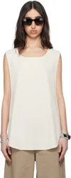 Meta Campania Collective Off-white Kacie Unlined Tropical Wool Shift Top In White