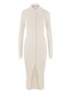 Meta Campania Collective Rib-knit Button Midi Dress