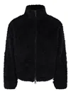 Meta Campania Collective Zip-up Shearling Jacket In Black