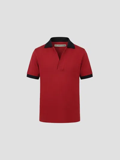 Meta Campania Essential Polo T-shirt For Spring/summer 2026 In Warm Red