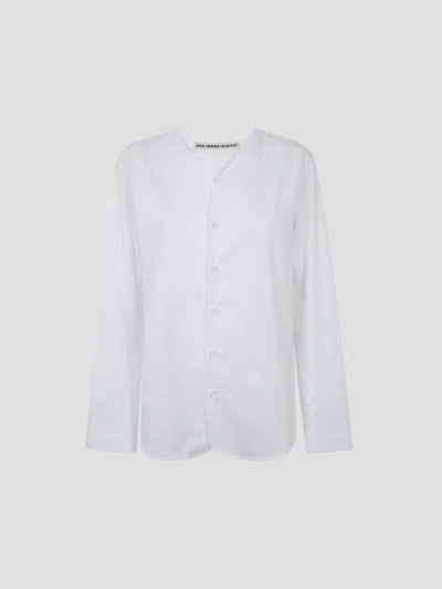 Meta Campania Exaggerated Cotton Shirt In White