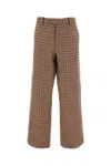 Meta Campania Houndstooth Trousers In Brown