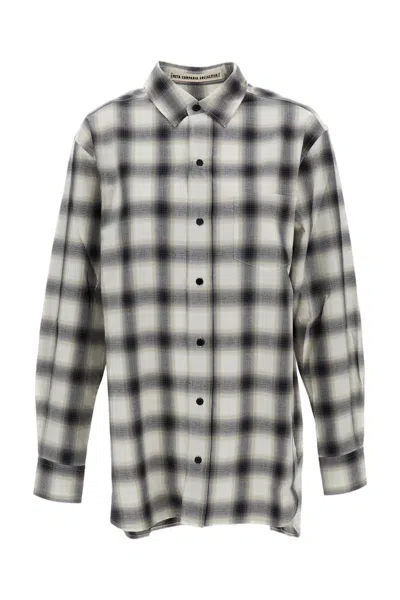 Meta Campania Multicolor Pablo Check Cotton Shirt In White