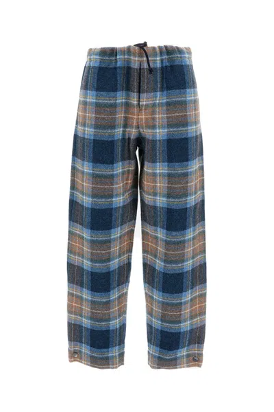Meta Campania Tartan Trouser In Blue