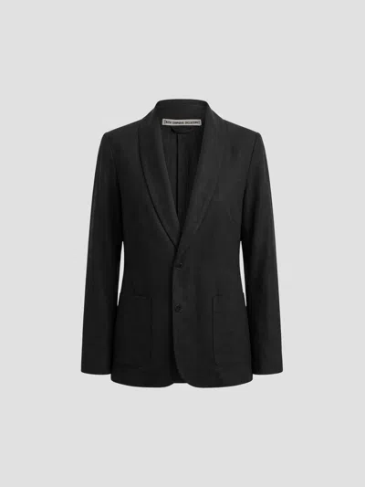 Meta Campania The Plentiful Linen Jacket In Wsh Black