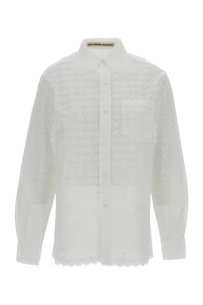 Meta Campania White Pablo Flower Embroidered Cotton Shirt