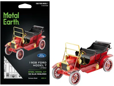 Metal Earth Model Kit 1908 Ford Model T Red (moderate Difficulty) Steel Model By  In Multi