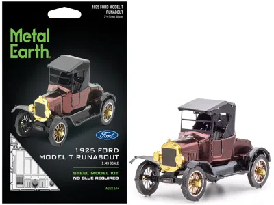 Metal Earth Model Kit 1925 Ford Model T Runabout Dark Red And Black (moderate Difficulty) Steel Model By Metal E