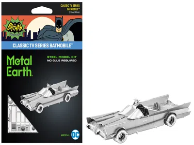 Metal Earth Model Kit 1966 Classic Tv Series Batmobile "batman" (1966) Tv Series (challenging Difficulty) Steel  In Silver