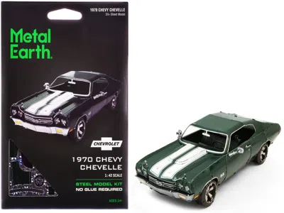 Metal Earth Model Kit 1970 Chevrolet Chevelle Ss Green With White Stripes (challenging Difficulty) Steel Model B