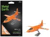 Metal Earth Model Kit Bell X-1 Aircraft "united States Air Force" (moderate Difficulty) Steel Model By Metal Ear In Orange