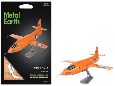 Metal Earth Model Kit Bell X-1 Aircraft "united States Air Force" (moderate Difficulty) Steel Model By Metal Ear In Orange