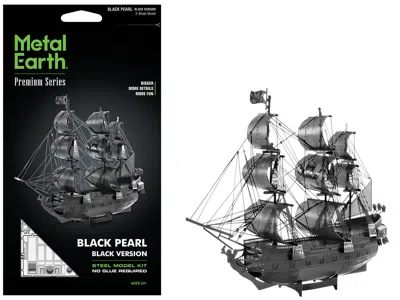 Metal Earth Model Kit Black Pearl Ship Black Version (moderate Difficulty) Steel Model By