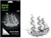 Metal Earth Model Kit Black Pearl Ship (challenging Difficulty) Steel Model By  In Gray