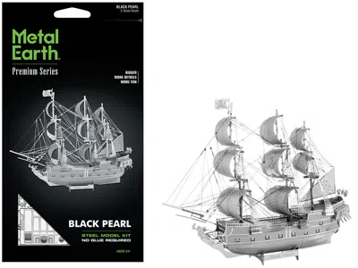 Metal Earth Model Kit Black Pearl Ship (challenging Difficulty) Steel Model By  In Gray