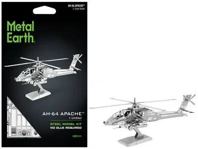 Metal Earth Model Kit Boeing Ah-64 Apache Attack Helicopter (moderate Difficulty) Steel Model By