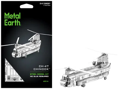 Metal Earth Model Kit Boeing Ch-47 Chinook Transport Helicopter (moderate Difficulty) Steel Model By  In Metallic
