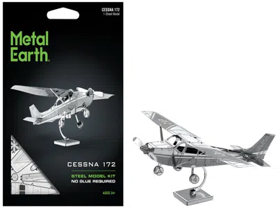 Metal Earth Model Kit Cessna 172 Skyhawk Aircraft (moderate Difficulty) Steel Model By  In Gray