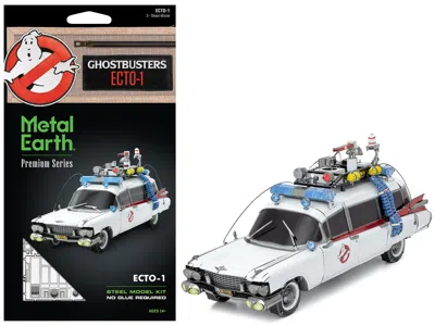 Metal Earth Model Kit Ecto-1 Car White "ghostbusters" (1984) Movie (challenging Difficulty) Steel Model By Metal