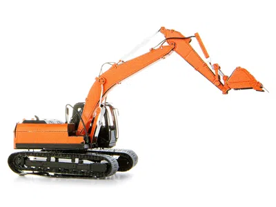 Metal Earth Model Kit Excavator Orange And Black (challenging Difficulty) Steel Model By