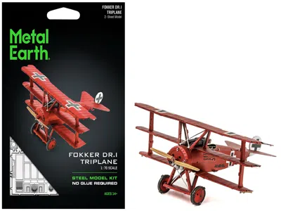 Metal Earth Model Kit Fokker Dr. I Triplane Fighter Aircraft "red Baron" German Air Force (moderate Difficulty) 
