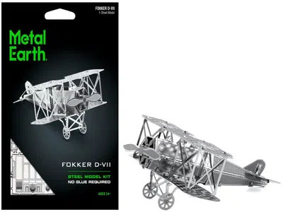 Metal Earth Model Kit Fokker D-vii Fighter Aircraft "imperial German Army" (easy Difficulty) Steel Model By Meta