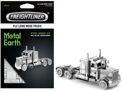 Metal Earth Model Kit Freightliner Flc Long Nose Truck (challenging Difficulty) Steel Model By  In Gray