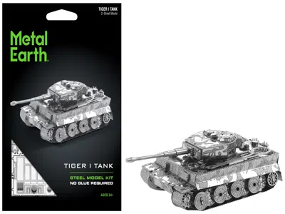 Metal Earth Model Kit German Tiger I Tank (moderate Difficulty) Steel Model By  In Gray