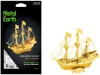 Metal Earth Model Kit Golden Hind Galleon Gold Version (moderate Difficulty) Steel Model By  In Gold