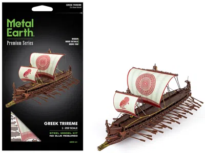 Metal Earth Model Kit Greek Trireme Ship (expert Difficulty) Steel Model By  In Brown