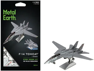 Metal Earth Model Kit Grumman F-14 Tomcat Aircraft "united States Navy" (challenging Difficulty) Steel Model By  In Gray
