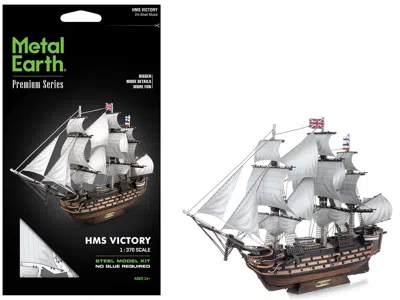 Metal Earth Model Kit Hms Victory British Navy Ship (challenging Difficulty) Steel Model By  In Brown