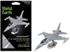 Metal Earth Model Kit Lockheed Martin F-16 Fighting Falcon Aircraft "ukrainian Air Force" (moderate Difficulty)  In Gray