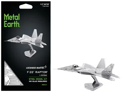 Metal Earth Model Kit Lockheed Martin F-22 Raptor Stealth Aircraft (moderate Difficulty) Steel Model By Metal Ea In Silver