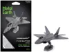 Metal Earth Model Kit Lockheed Martin F-22 Raptor Stealth Aircraft "united States Air Force" (moderate Difficult In Gray