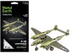 Metal Earth Model Kit Lockheed Martin P-38 Lightning Fighter Aircraft "#162" United States Army Air Forces (chal