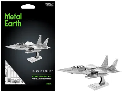 Metal Earth Model Kit Mcdonnell Douglas F-15 Eagle Aircraft (moderate Difficulty) Steel Model By  In Silver
