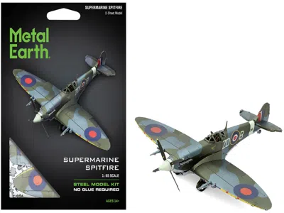 Metal Earth Model Kit Supermarine Spitfire Fighter Aircraft "british Royal Air Force" (moderate Difficulty) Stee