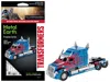 Metal Earth Model Kit Western Star 5700 Truck "optimus Prime" Blue With Red Flames "transformers: The Last Knigh In Blue