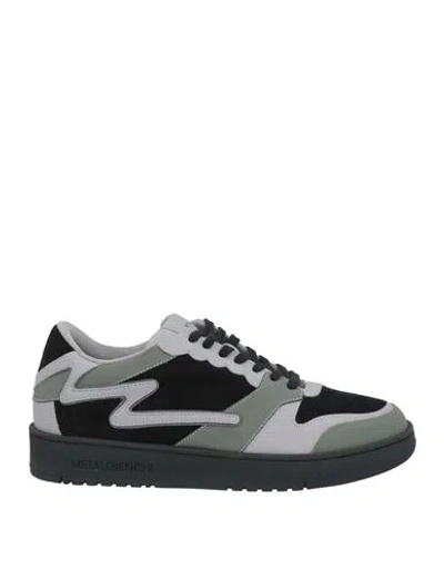 Metal Gienchi Man Sneakers Black Size 9 Leather, Textile Fibers