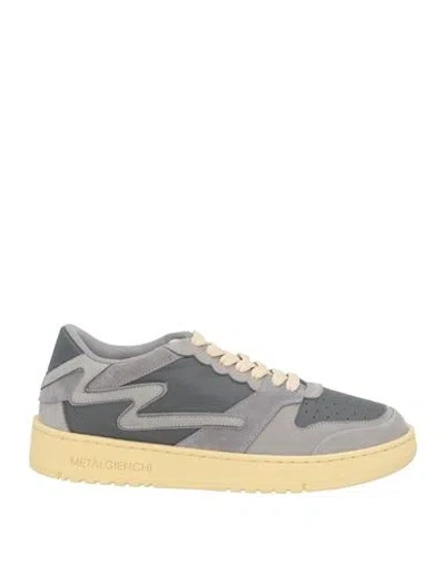 Metal Gienchi Man Sneakers Grey Size 8 Leather
