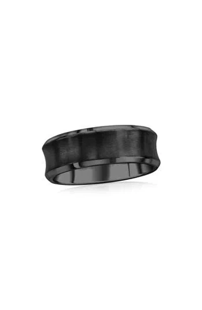 Metallo Dual Finish Ring In Black
