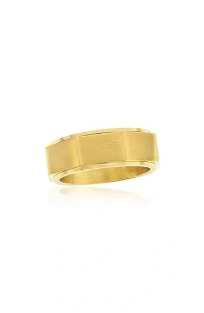 Metallo Geometric Spinner Ring In Gold
